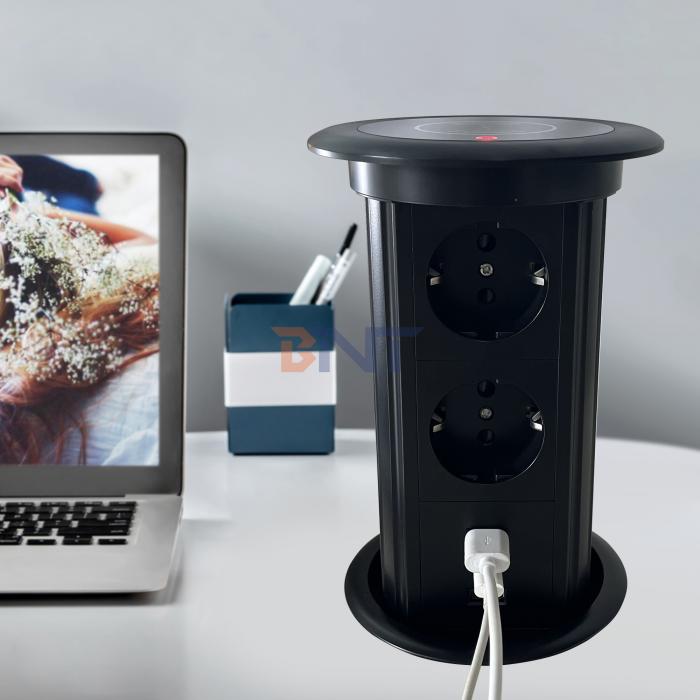 OEM/ODM Smart Intelligent lifting Motorized Pop Up Desk Power Socket Conference Table Kitchen Power Socket Outlet
