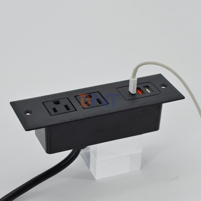OEM/ODM Office multifunctional sofa socket build in table socket us power socket with usb A+C ports
