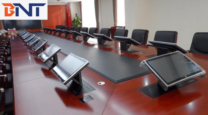 BNT 25台显示器升降器BLL45-22 用于南方电网清远供电局会议室项目