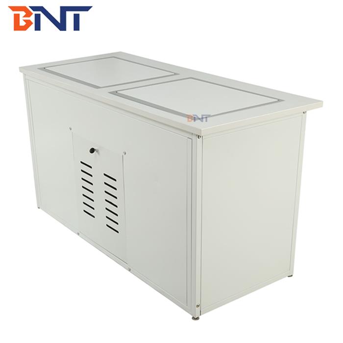 手动液晶屏翻转双人电脑桌SKD-D19G