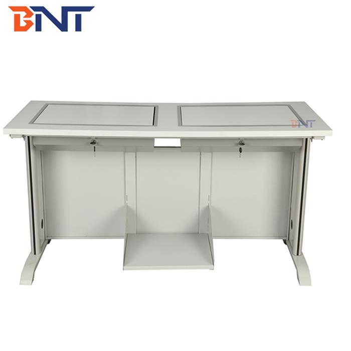 手动液晶屏翻转双人电脑桌SKD-D19C