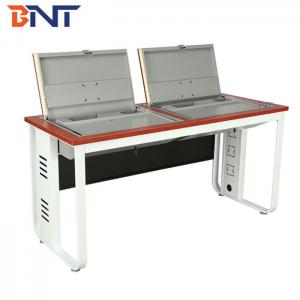 手动液晶屏翻转双人电脑桌SKD-D19H