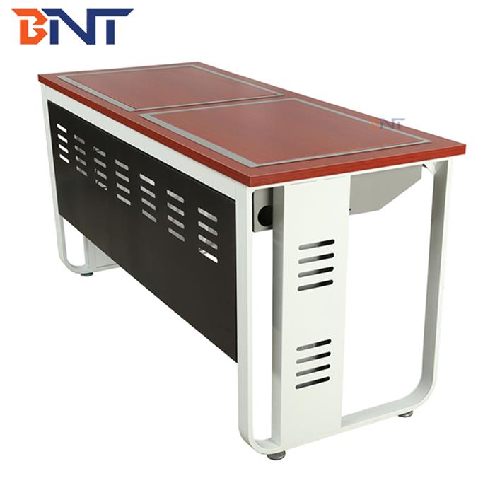 手动液晶屏翻转双人电脑桌SKD-D19H