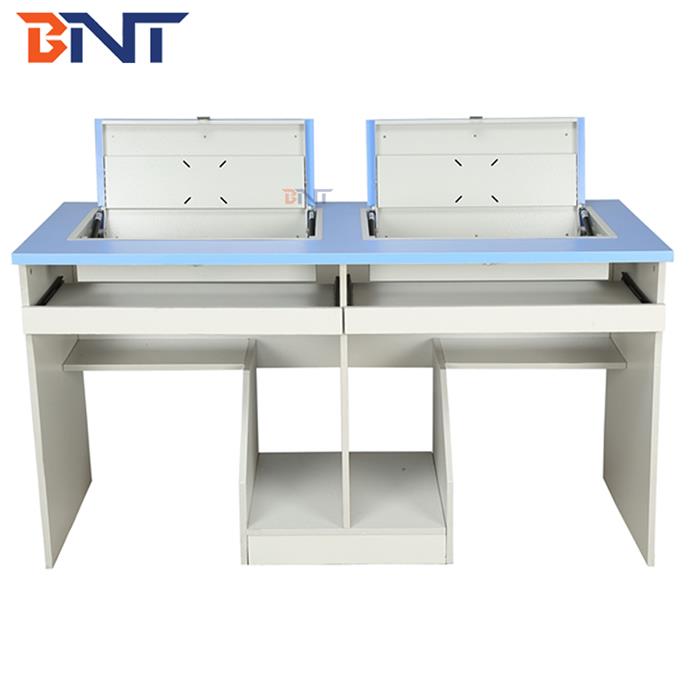 手动液晶屏翻转双人电脑桌SKD-D19A