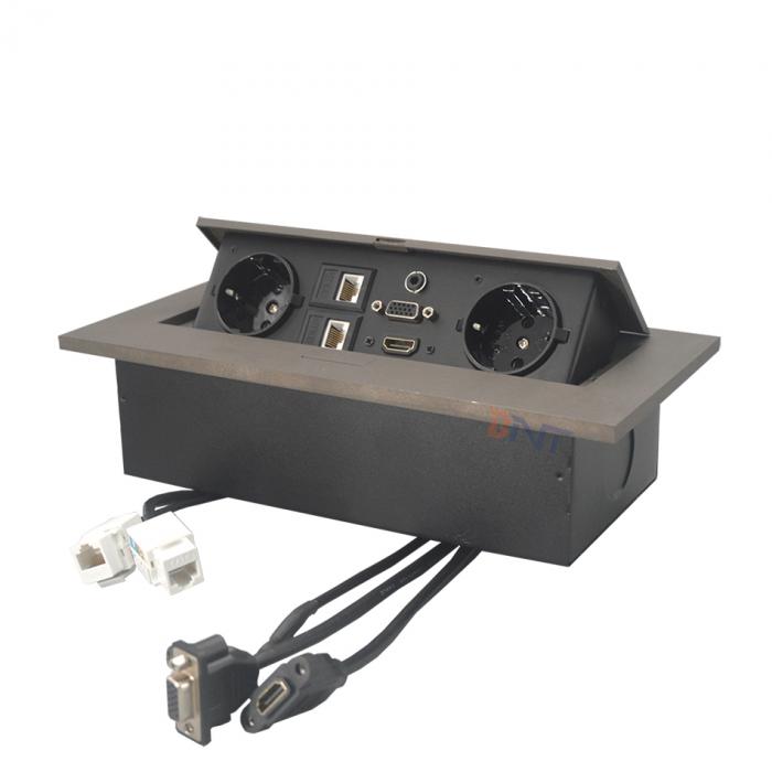 桌面隐藏插座  BD620-3EU灰色