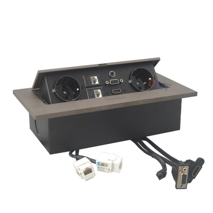 桌面隐藏插座  BD620-3EU灰色