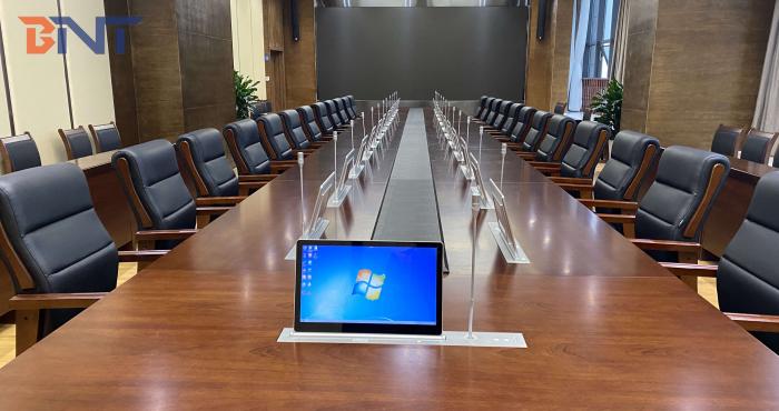 BLM-17.3英寸超薄同步升降器用于湖南省电力局会议室