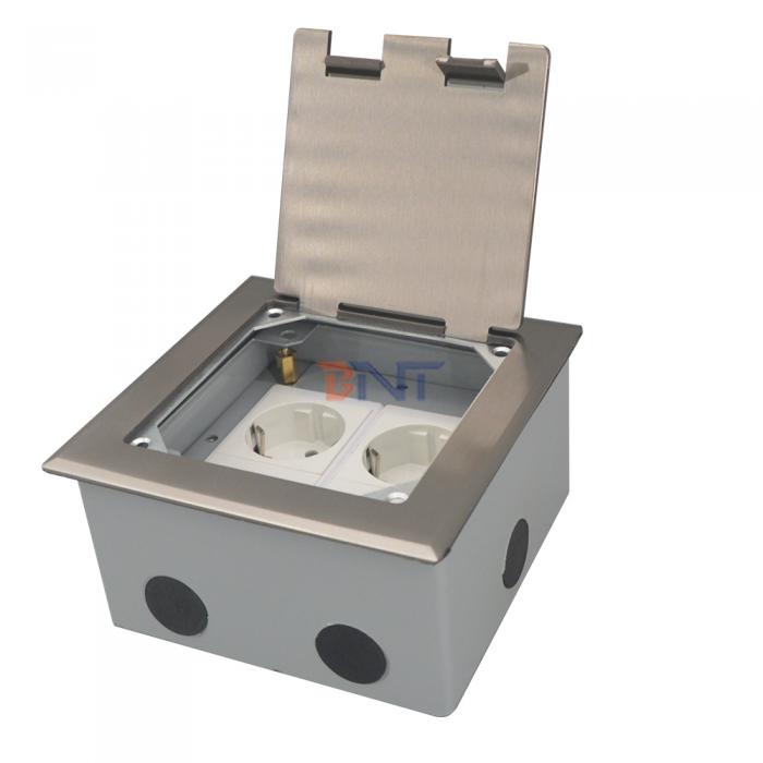 不锈钢的材质翻盖式地面插座 FS14