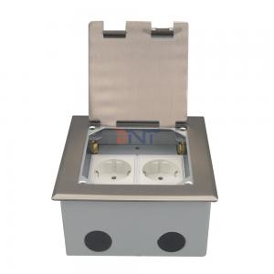 不锈钢的材质翻盖式地面插座 FS14