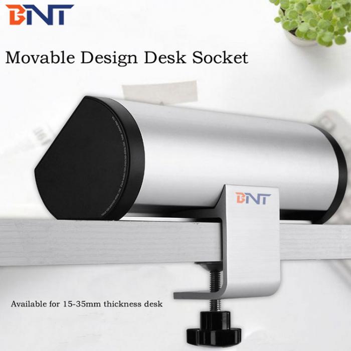 Movable clamp on desk socket BTS-302