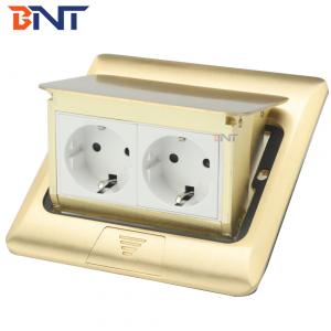 Copper alloy Pop Up Floor Socket RJ45 / Electrical Power floor socket outlet box