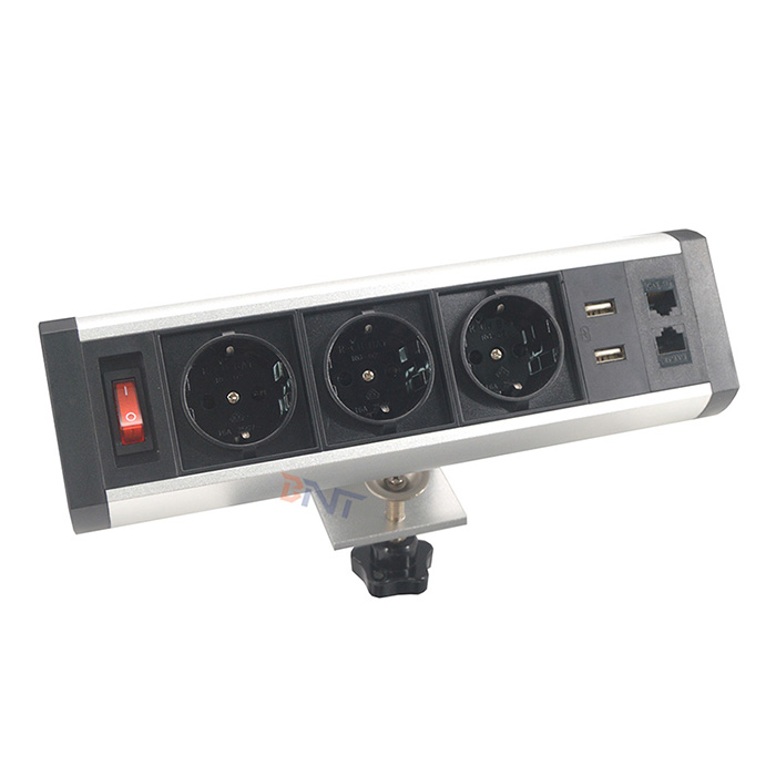 Clamp table top power data socket BTS-413EU