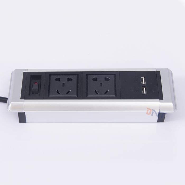 Aluminum alloy hidden tabletop socket PTS109