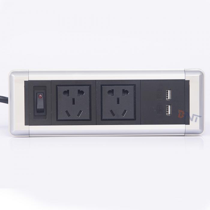 Aluminum alloy hidden tabletop socket PTS109