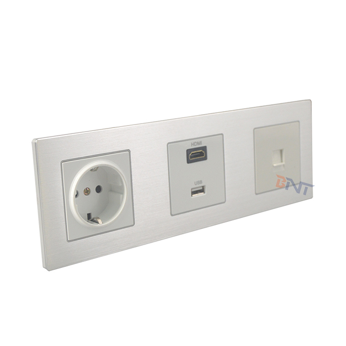 Multimedia wall socket panel outlet WS306