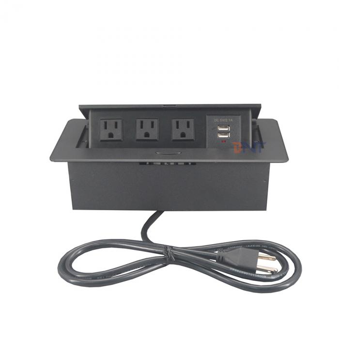 Pop out desk power socket box BD650-2US