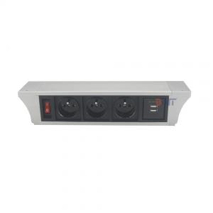 French power with usb table socket box TUS103FR