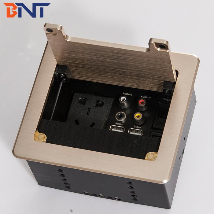 Hidden brushed flip up smart power socket BB306