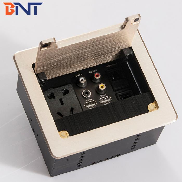 Hidden brushed flip up smart power socket BB306