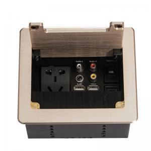 Hidden brushed flip up smart power socket BB306