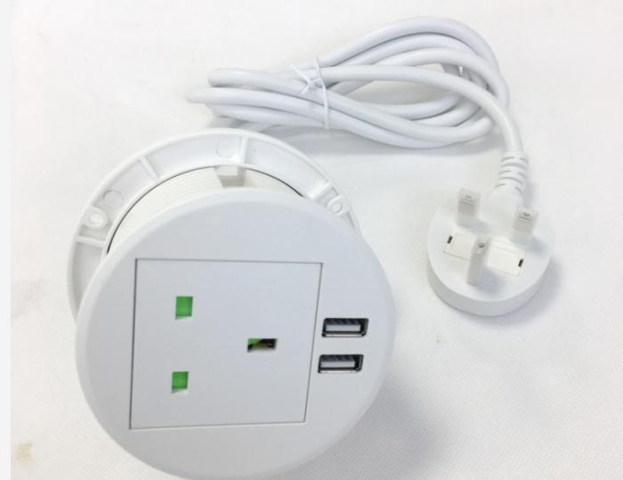 Round desktop power socket TS80