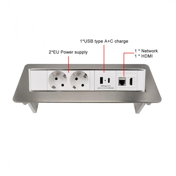 OEM/ODM BNT Customizable Pop Up Socket Outlet Hidden Power Socket with USB Port for Desk