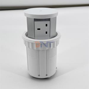 Custom 3-Outlet Pop-Up Outlet Tower PVC and Aluminum Kitchen Table Power Socket With Wireless Charger Desktop Pop-Up Sockets