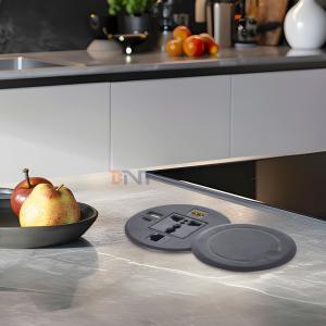 Round Sofa Embedded Power Socket with Universal Standard Power Outlets USB A+C & HDMI & Nerwork