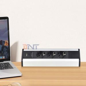 Adhesive clip design Desktop Clamp Socket Power Strip With 2 IS AC Outlets USB A+C PD 20W Fast Charge