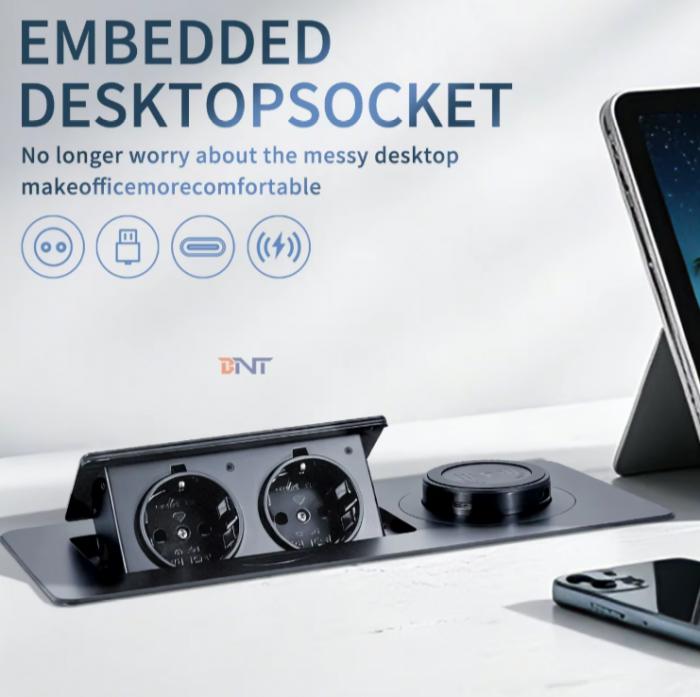 BNT Unveils New Multi-functional Embedded Desktop Socket, Delivering Integrated Power Solutions for Modern Commercial & Residential Workspaces