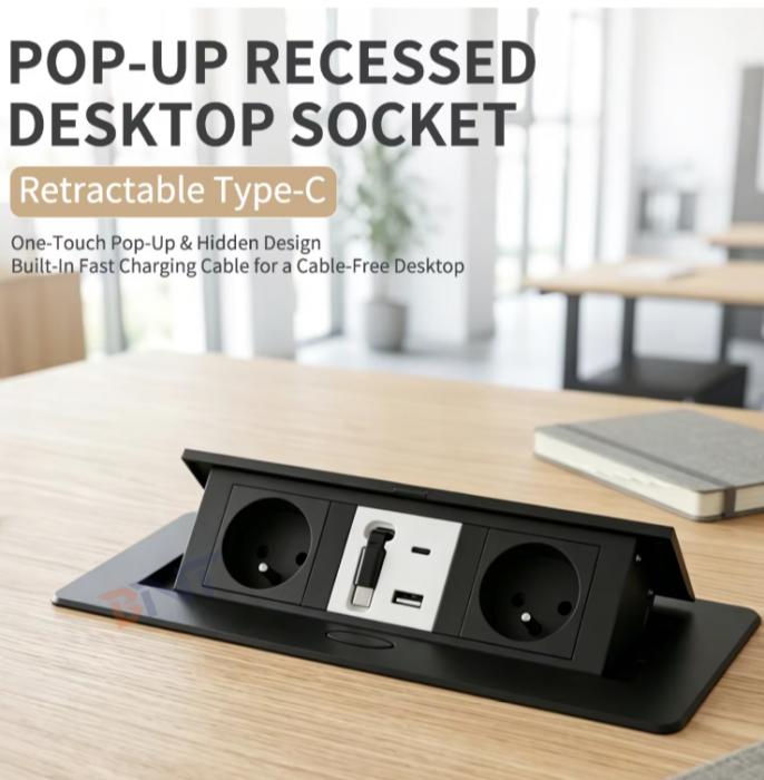 New Product Release: Pop-Up Recessed Desktop Socket