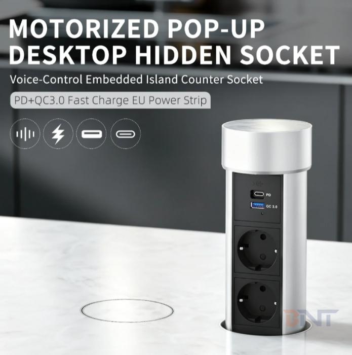 New Launch – Motorized Pop‑Up Desktop Hidden Socket