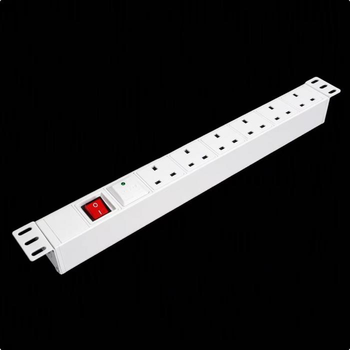 6-Outlet PDU Power Strip with 3250 W Surge Protection and Aluminium Alloy Body