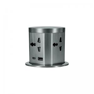 85 mm Pop-Up Desk Socket with Four AC Outlets, USB-A/C and Wireless Charging