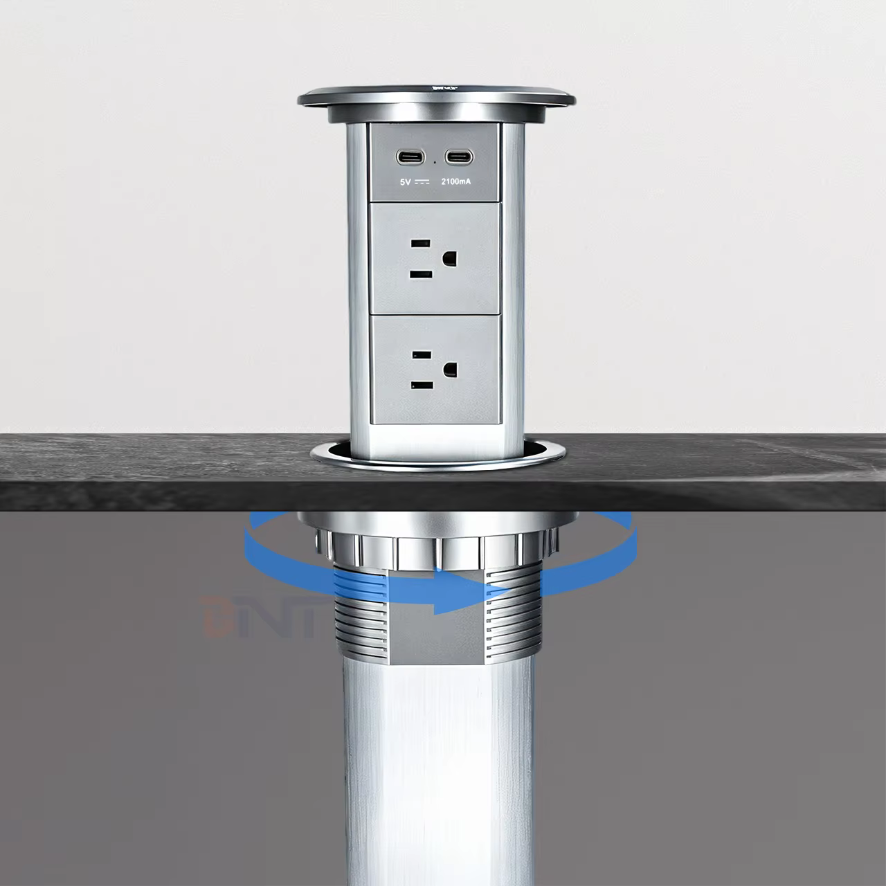 Motorized lift mechanism in operation
