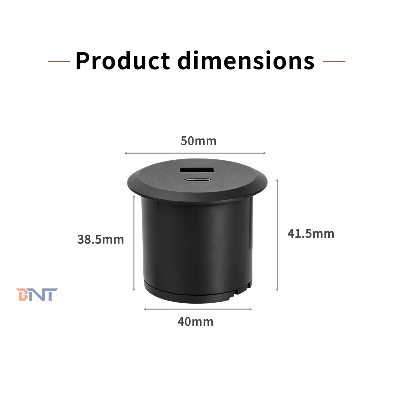 42 mm Recessed USB Charger, 50 mm Round Body (USB-3)