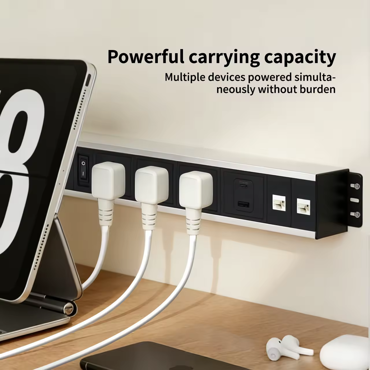 3-Outlet PDU Power Strip with USB and RJ45 (PDU-401)