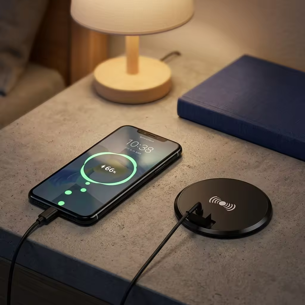 70 mm Desk Grommet, 15 W Wireless + 40/45 W USB (W75)