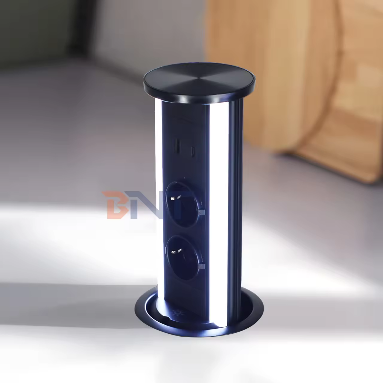 98 mm Pneumatic Pop-Up Socket, EU + USB-A/C (PP98-1EU)