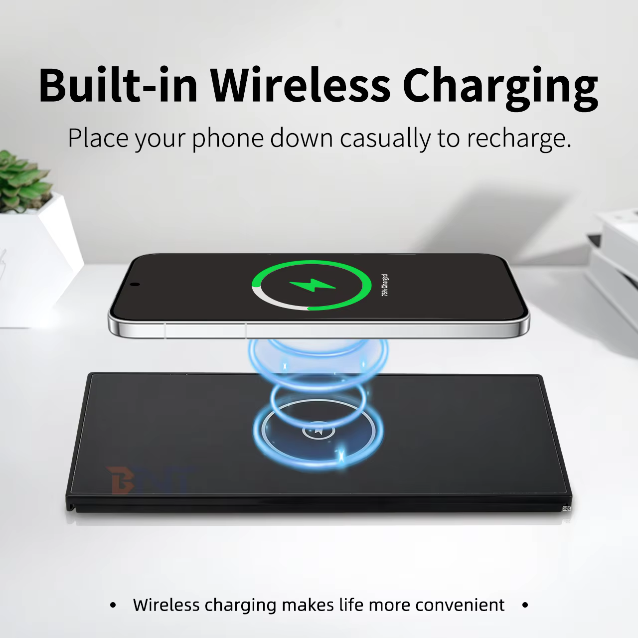Slide-Cover Desk Socket, 2 US + USB-A/C + Wireless